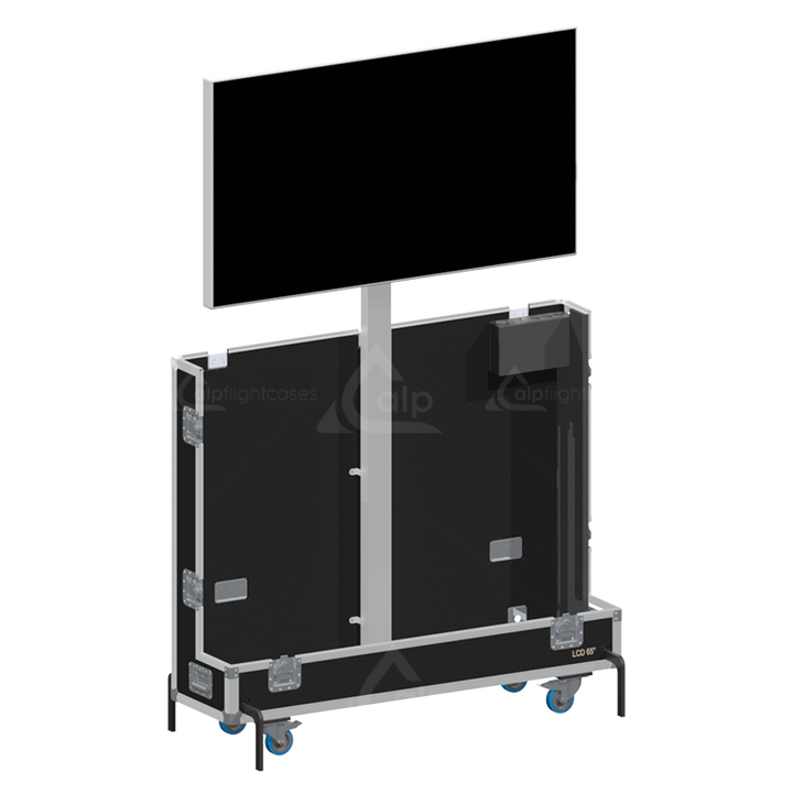 ALP FLIGHT CASES 1x LCD LIFT 55" - 65" WITH MOTOR - WHEELS