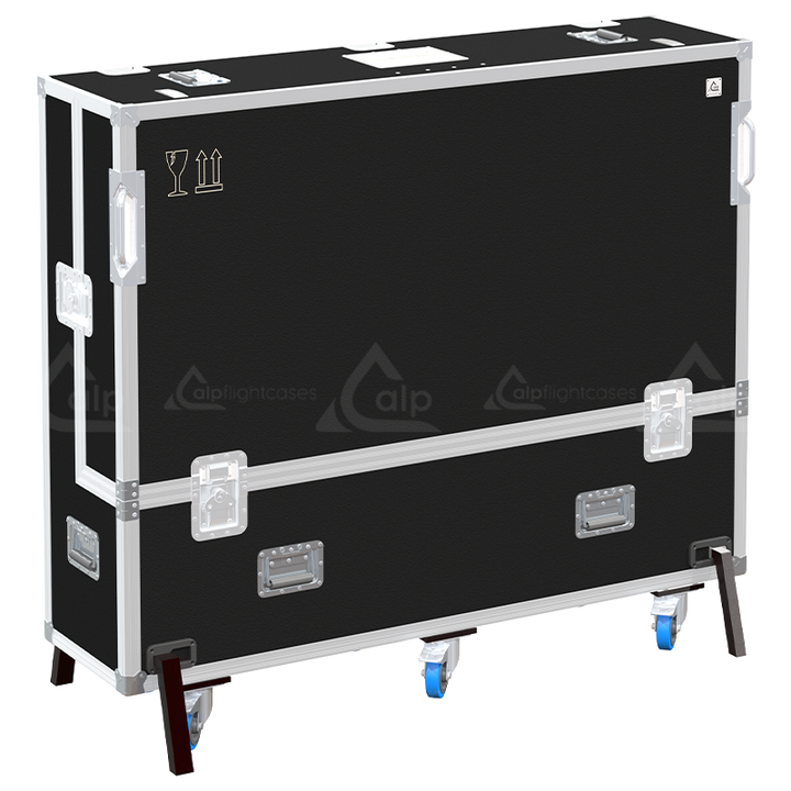Flight Case 1x LCD LIFT 65" - 75" WITH MOTOR - WHEELS