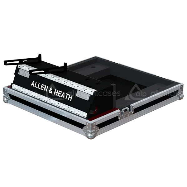 ALLEN & HEATH SQ 6 SERIE III - WHEELS LATERAL FLIGHT CASE FOAM BACK SIDE VIEW