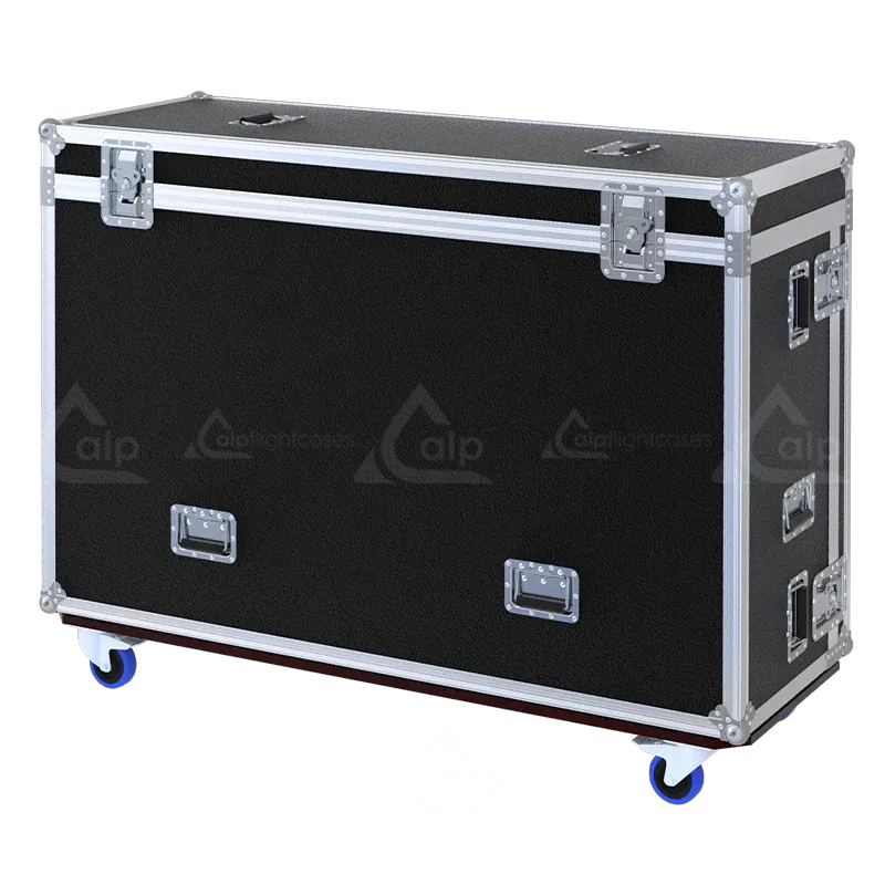 Allen & Heath dLive S7000 Case with Doghouse and Wheels Flight case closed side view