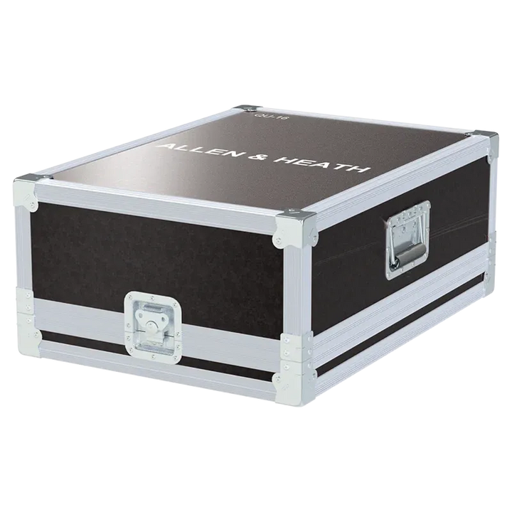ALLEN & HEATH QU-16 + BAC CABLES LATERAL SIDE VIEW FLIGHT CASE