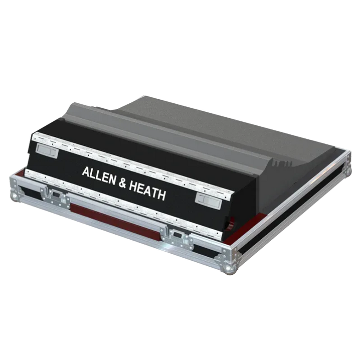 Allen & Heath SQ-7 Series III Case with Doghouse and Wheels back side lateral view