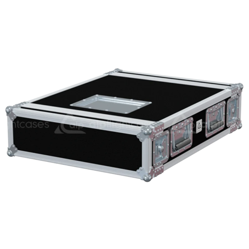 Front right view of the ALP Flight Case R2P0355 for 3U 19-inch rack equipment