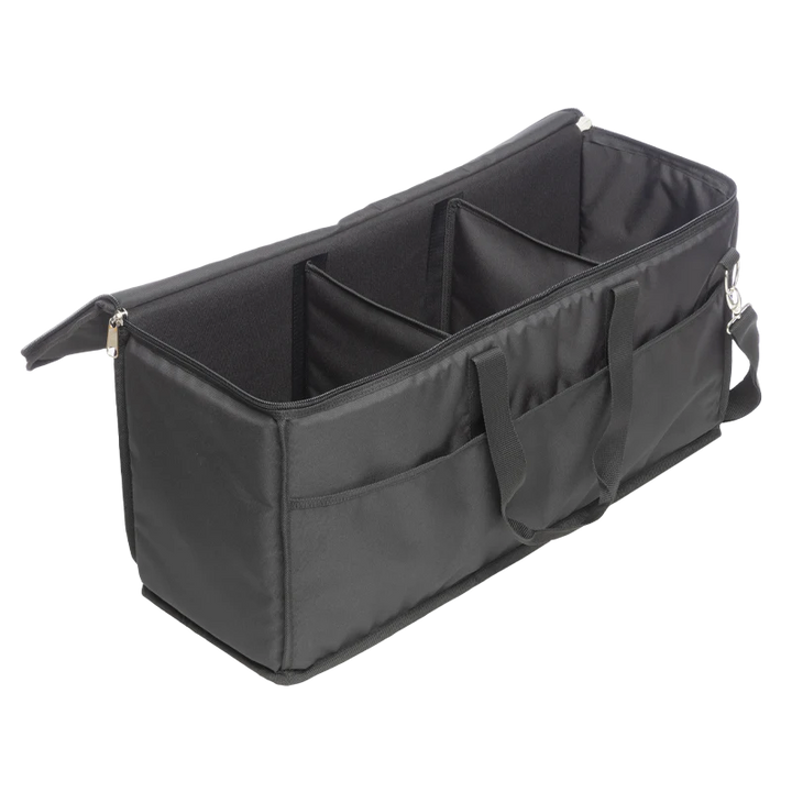 Open empty view of the ALP Bag for 3x Mandarin Type Projectors showing 2 x 6mm foam and Platex 3mm protective structure