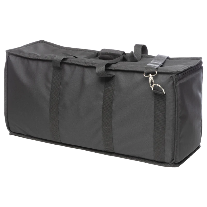 Rear view of the ALP Bag for 3x Mandarin Type Projectors showing waterproof textile construction and professional reinforced finishing