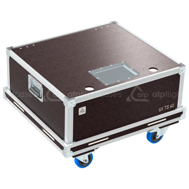 Front right view of the ALP Flight Case LPJ6S013R for 6x CAMEO TS 40 WW fixtures