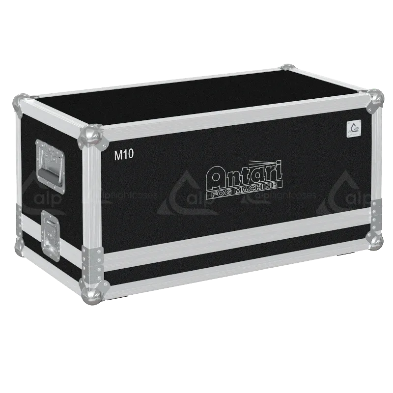 Front right view of the ALP Flight Case SE1P038 designed for the ANTARI M-10 Stage Fog Machine.