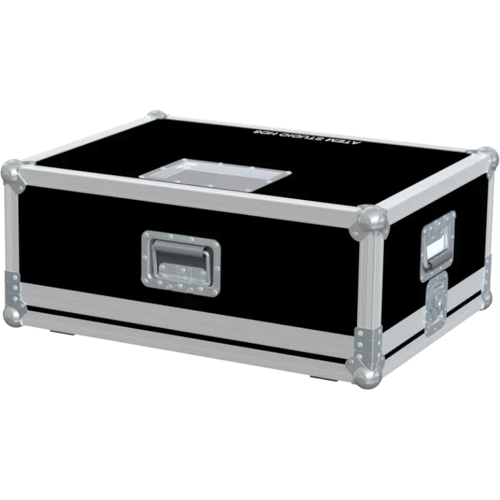 Front right view of the ALP Flight Case for ATEM Television Studio HD8 and 2x HyperDeck with compact professional hardware