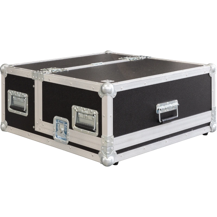 Front view of the custom flight case for the Blackmagic ATEM Television Studio Pro