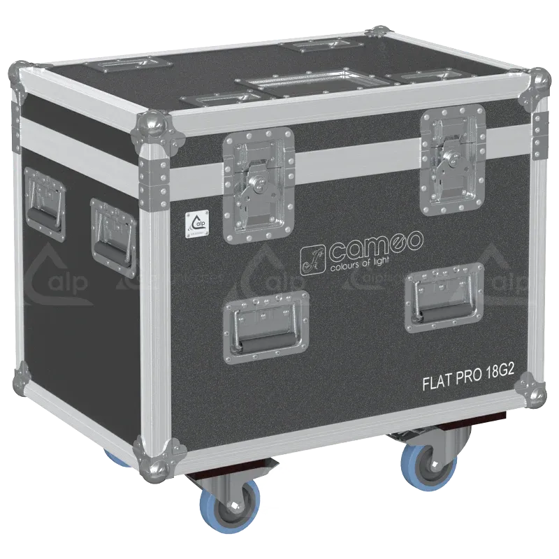 Front right view of the ALP Bag for 4x Cameo FLAT PRO 18 G2 featuring padded protection, reinforced handles and durable fabric construction
