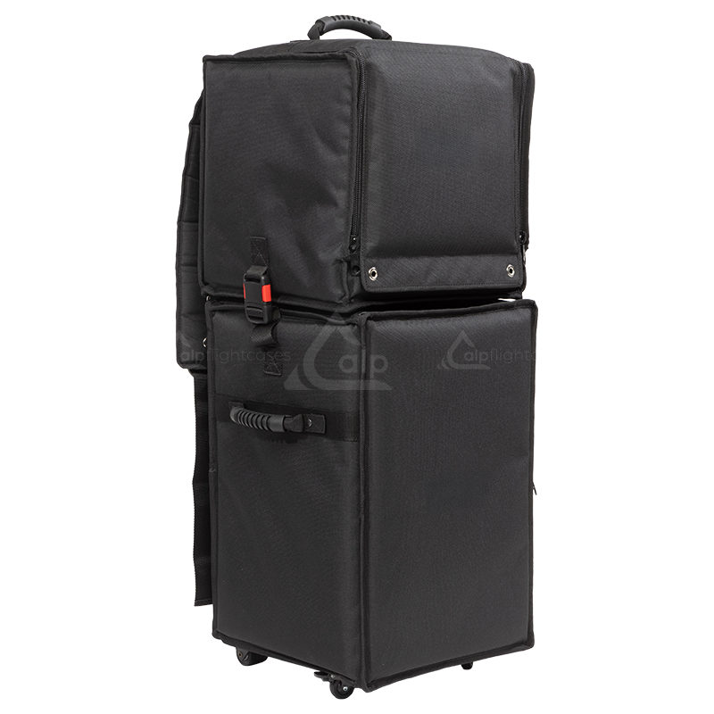 Front right view of the ALP Bag Kit for Fabric Catalogs in 1500D Cordura with trolley system and reinforced finishing