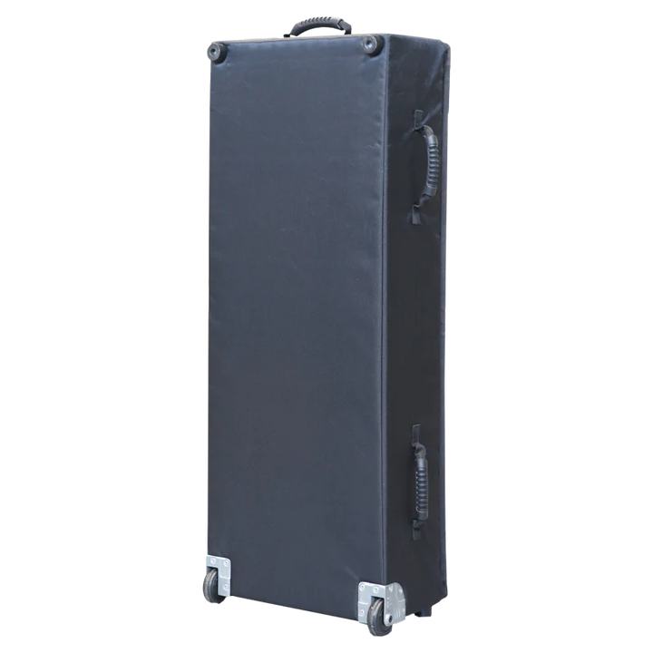 Bottom view of the ALP Bag for Bati and Accessories showing recessed corner castors and reinforced textile base