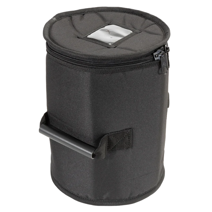 Bottom view of the ALP Bag for Beer Barrels showing the protective cylindrical textile base