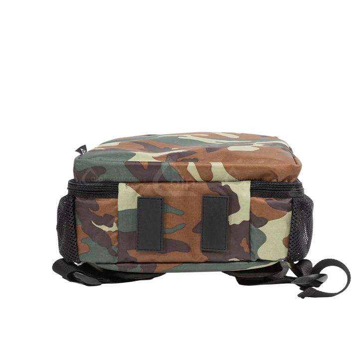 Bottom view of the ALP Camera Bag Army showing 2 reinforced pads for base protection