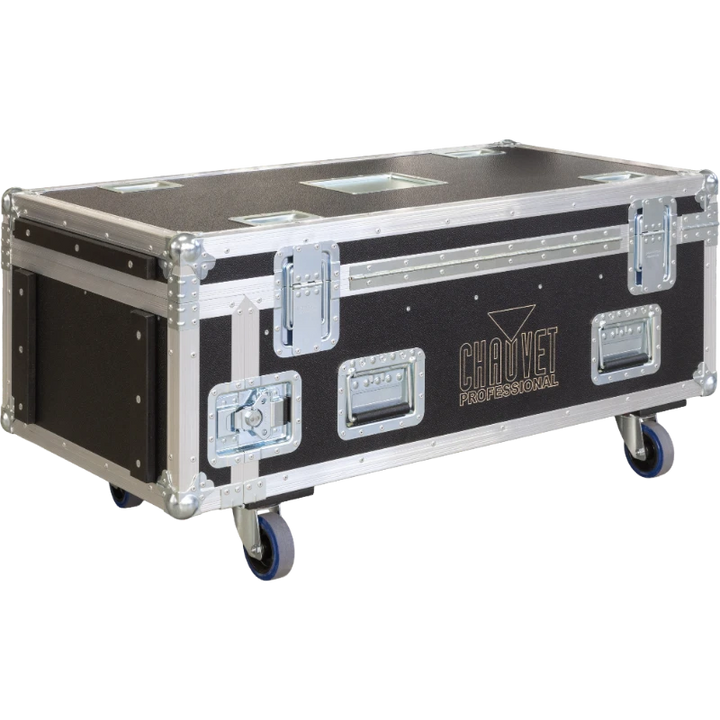 Rear view of the ALP Flight Case for 2x Chauvet Colorado PXL Curve 5 showing reinforced case construction and touring hardware