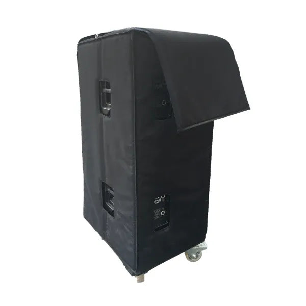 Rear view of the ALP Protective Cover for 2x NEXO STM S118 subwoofers showing reinforced seams and protective design