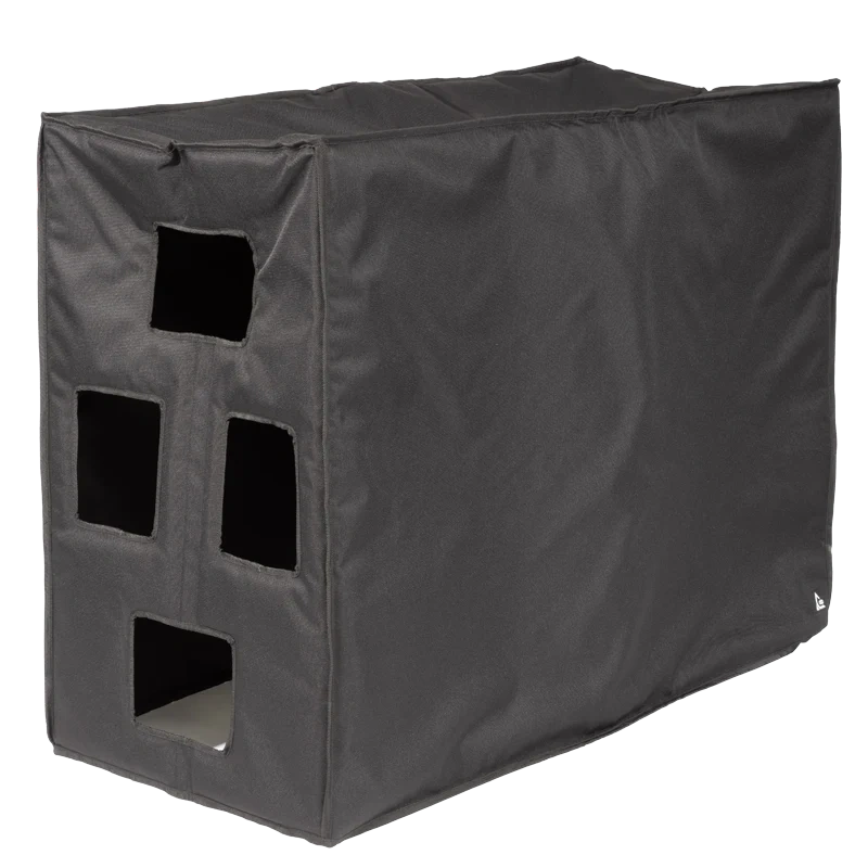 Front right view of the ALP Protective Cover for d&b SL-SUB speaker featuring durable padded construction and reinforced stitching