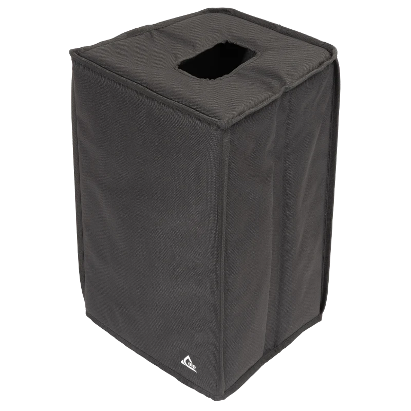 Front left view of the ALP Protective Cover for NEXO P8 showing handle openings, reinforced stitching and durable fabric construction