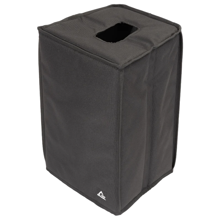 Front left view of the ALP Protective Cover for NEXO P8 showing handle openings, reinforced stitching and durable fabric construction