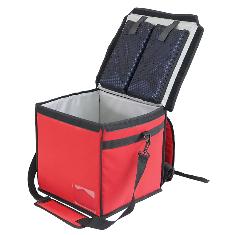 Open empty view of the ALP Custom Thermal Bag showing 2 x 6mm foam structure and 2 inside pockets