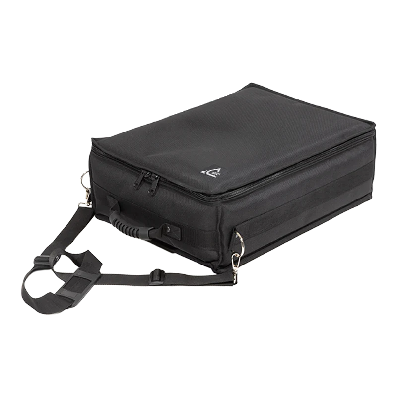 Front left perspective view highlighting the 1500D Cordura and exterior pocket