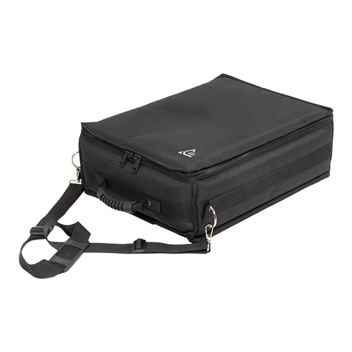 Front left perspective view highlighting the 1500D Cordura and exterior pocket