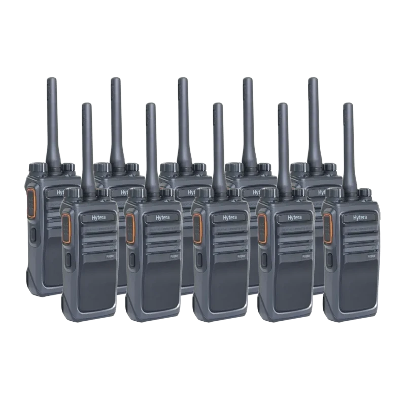 Standalone view of ten Portable Radio RP4 units