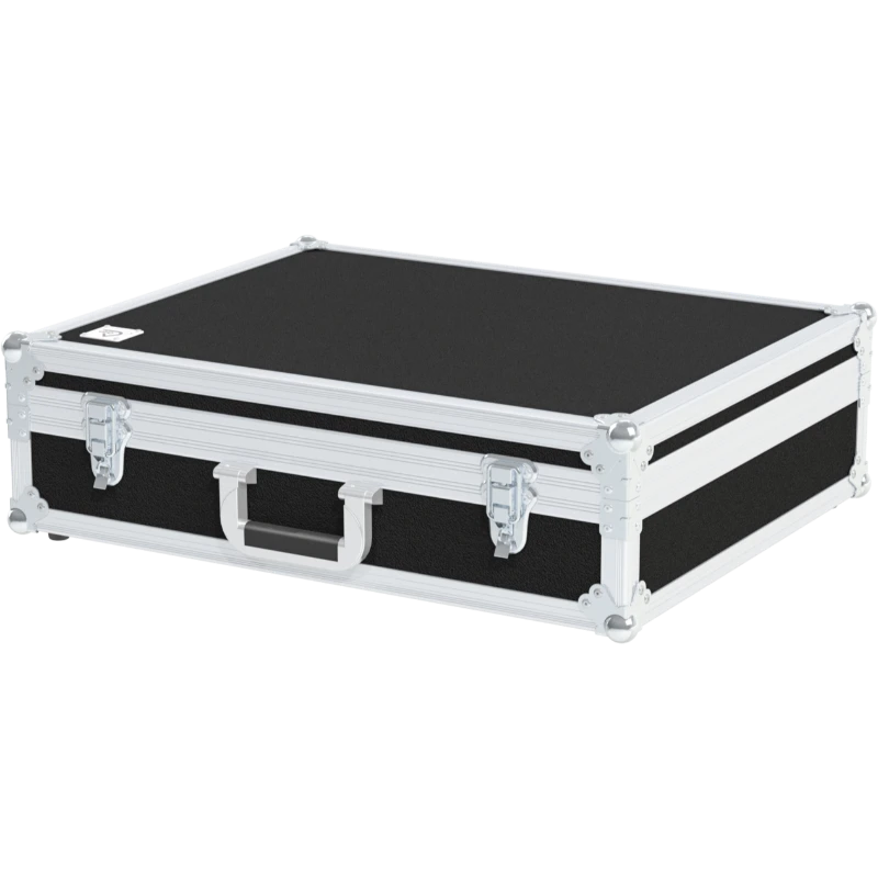 Front view of the custom ALP Flight Case for 10x Televic D-Cerno DL/CL conference units and cables