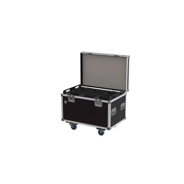 Open empty view of the ALP Flight Case for 12x Starway SlimKolor 710 UHD showing the custom protective interior layout