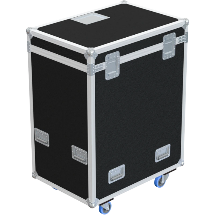 Rear view of the ALP Flight Case for 16x Chauvet COLORdash Batten-Quad 12 showing reinforced protective structure and touring hardware