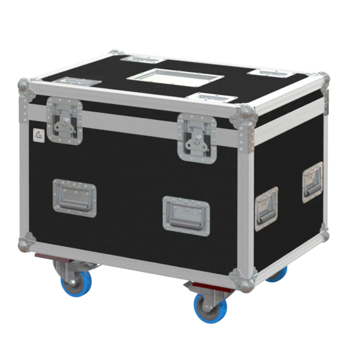 Front view of the custom ALP Flight Case for 20x Shure Microflex Complete Wireless conference units