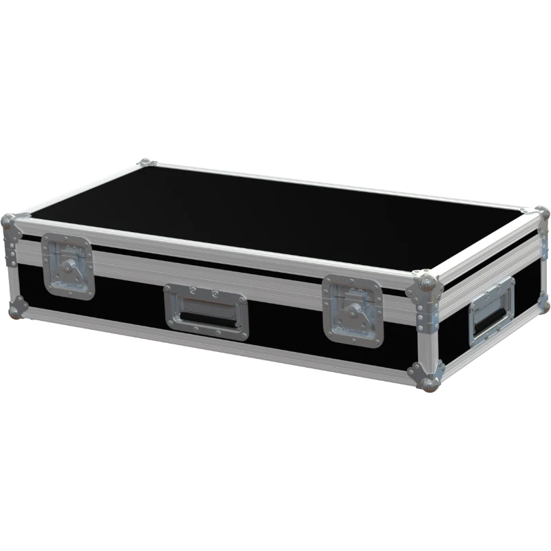 Front view of the custom ALP Flight Case for 2x AKG GN155 microphones