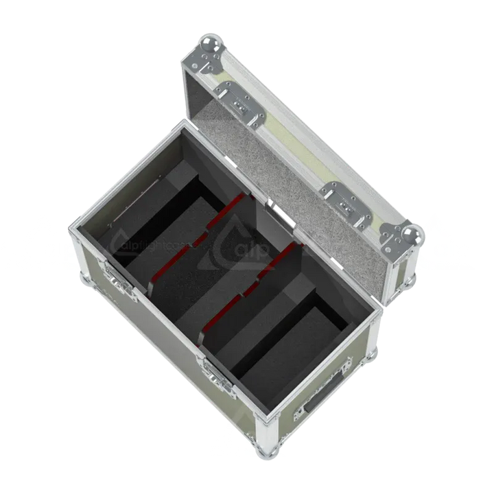 Open empty view of the ALP Flight Case for 2x Antari AF-3 Special Effects Fan showing the custom protective interior layout

