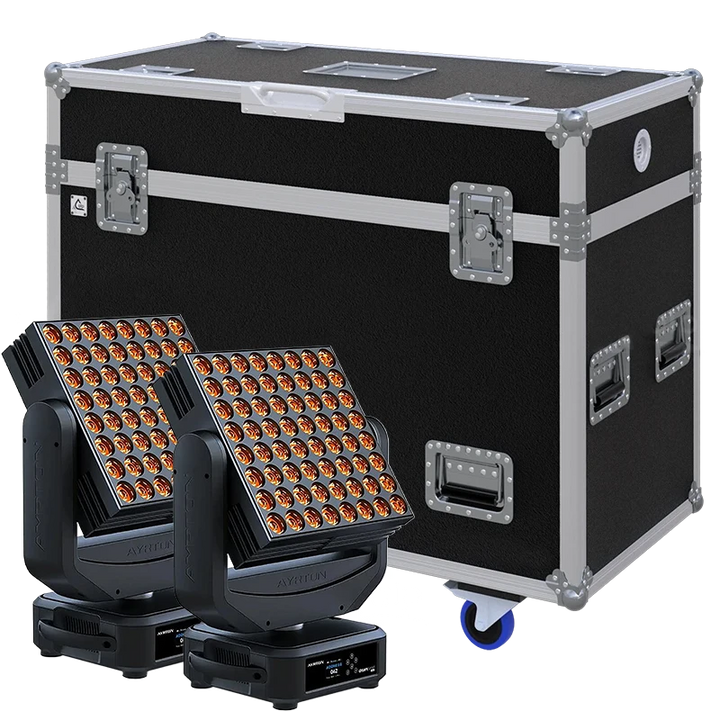 Standalone view of two Ayrton DreamPanel Twin lighting fixtures