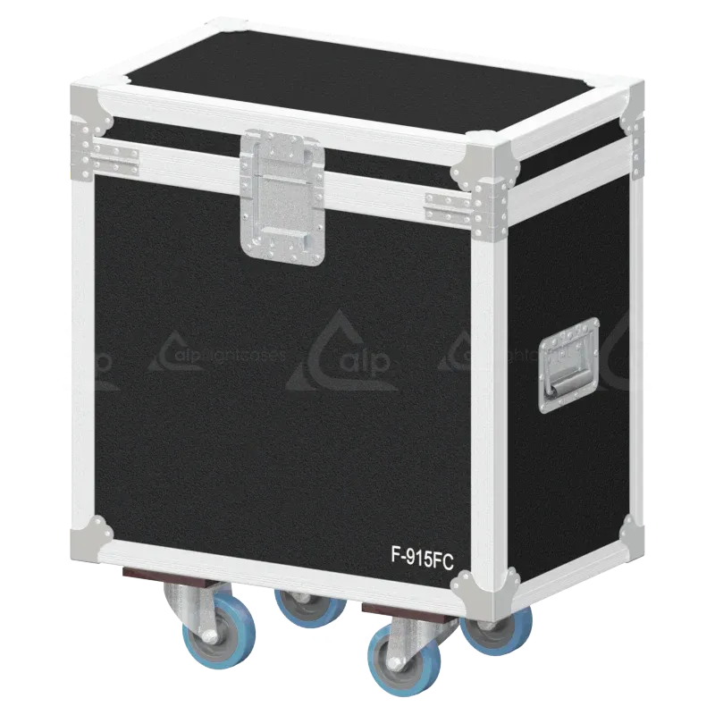 Rear view of the ALP Flight Case for 2x Chauvet Ovation F-915FC showing reinforced protective structure and touring hardware