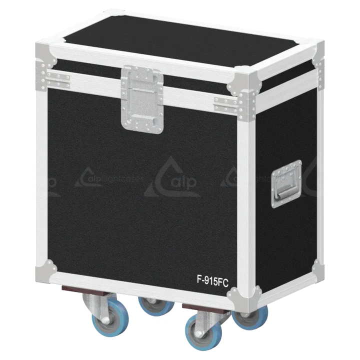 Rear view of the ALP Flight Case for 2x Chauvet Ovation F-915FC showing reinforced protective structure and touring hardware