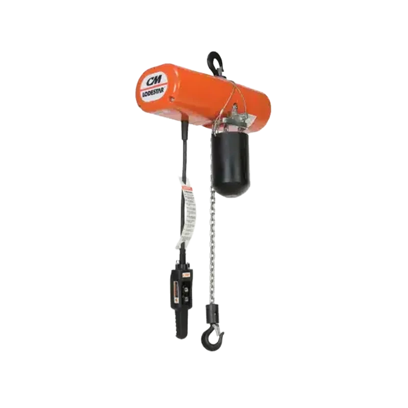 Standalone view of two CM Lodestar CL Mod. B/C/F chain hoists
