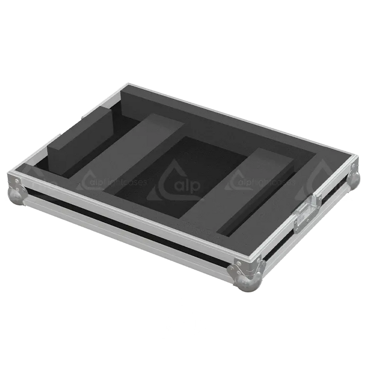 Open empty view of the ALP Flight Case for 2x Elation Javelin showing the custom protective interior layout