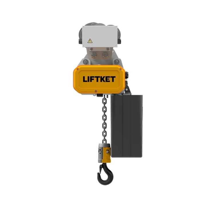 Standalone view of two LIFTKET STAR 500Kg chain hoists