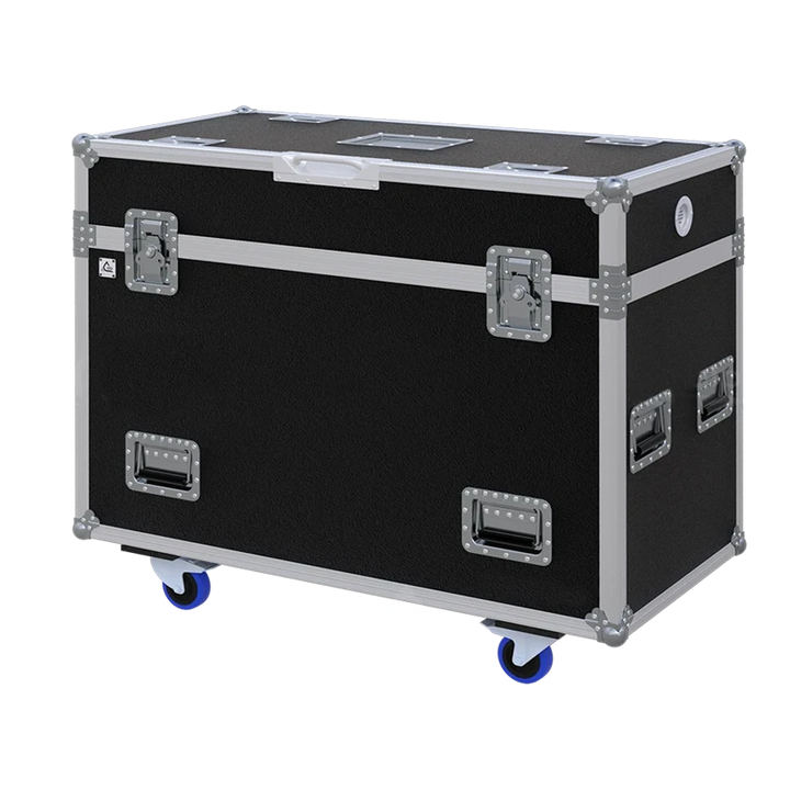 Front view of the custom ALP Flight Case for 2x Martin MAC 250/300 moving head fixtures
