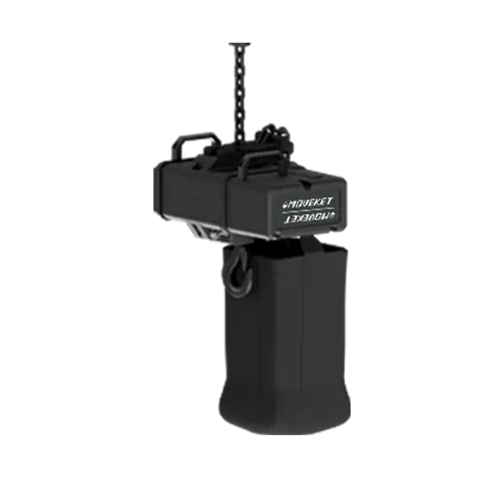 Standalone view of two Moveket Prostage 500 Kg D8+ chain hoists