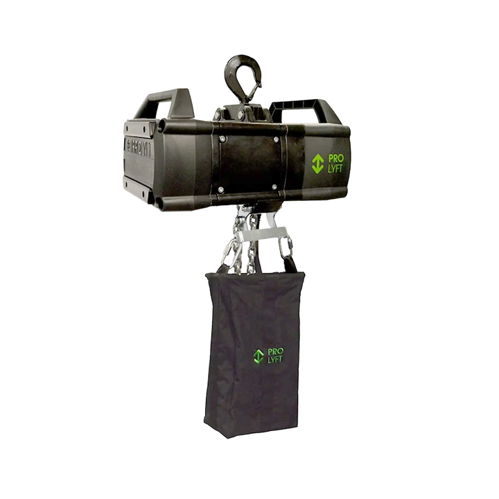 Standalone view of two Prolyft Aetos 250Kg chain hoists