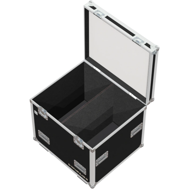 Open empty view of the ALP Flight Case for 2x Showtec Vintage Blaze 55 showing the custom protective interior layout

