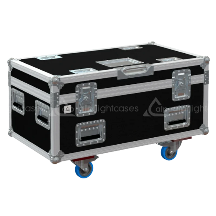Front view of the custom ALP Flight Case for 2x Verlinde Stagemaker D8+ SL5 chain hoists