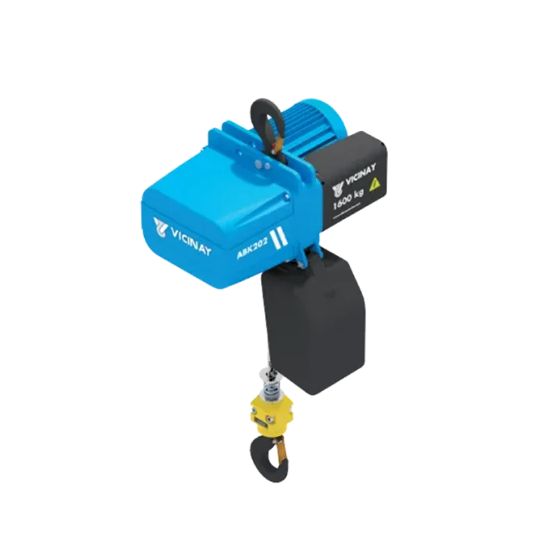Standalone view of two Vicinay ABK 101-1004 1T chain hoists