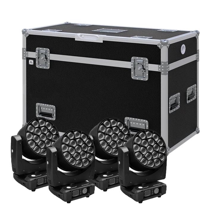 Standalone view of four Art System Bee Eye lighting fixtures