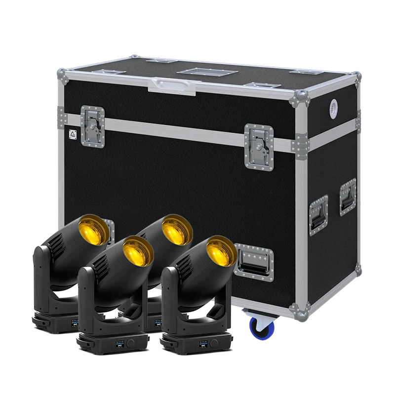 Standalone view of four Ayrton Levante / Diablo lighting fixtures