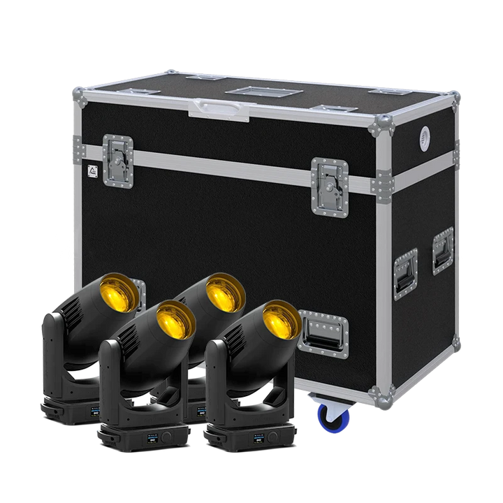 Standalone view of four Ayrton Levante / Diablo lighting fixtures