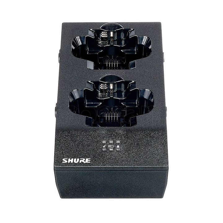 Standalone view of four Shure SBC200 battery charging kits