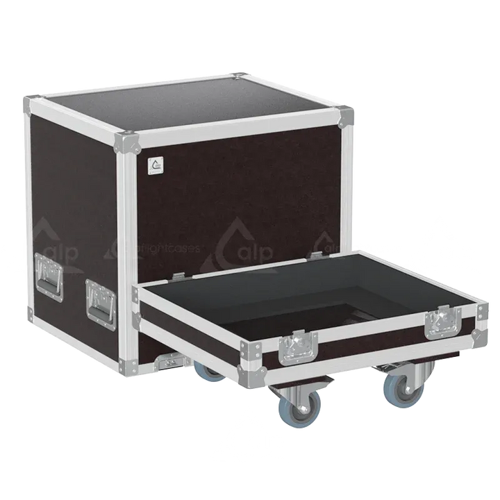 Open empty view of the ALP Flight Case for Antari S-600 Snow Machine showing the custom protective interior layout